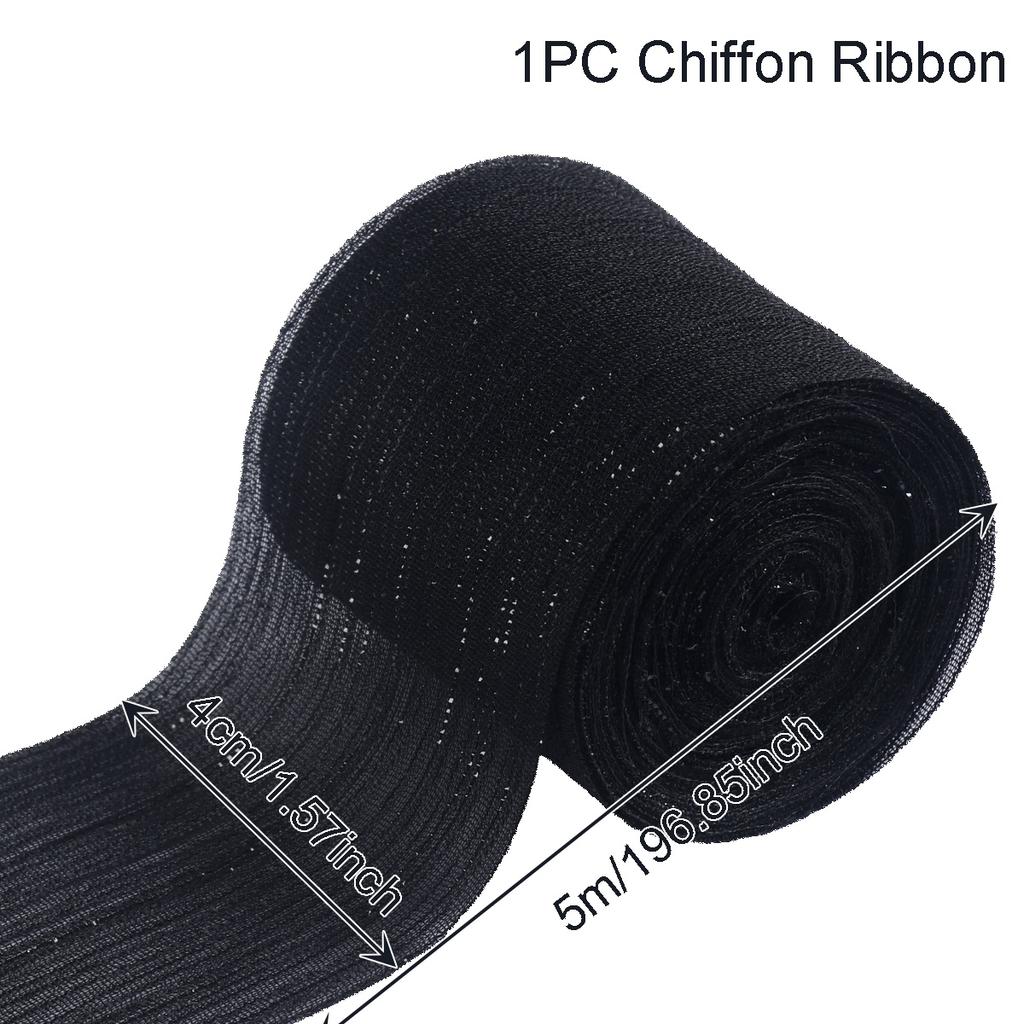 4CMx5M Handgefertigtes Satin-Chiffon-Seidenband mit ausgefransten Kanten zum Verpacken von Hochzeitseinladungen, für Sträuße, Dekorationen für Geburtstagsfeiern, Geschenke