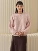Sorry, Too Much Love Raglan Cable Wool Knit Pullover_Pink