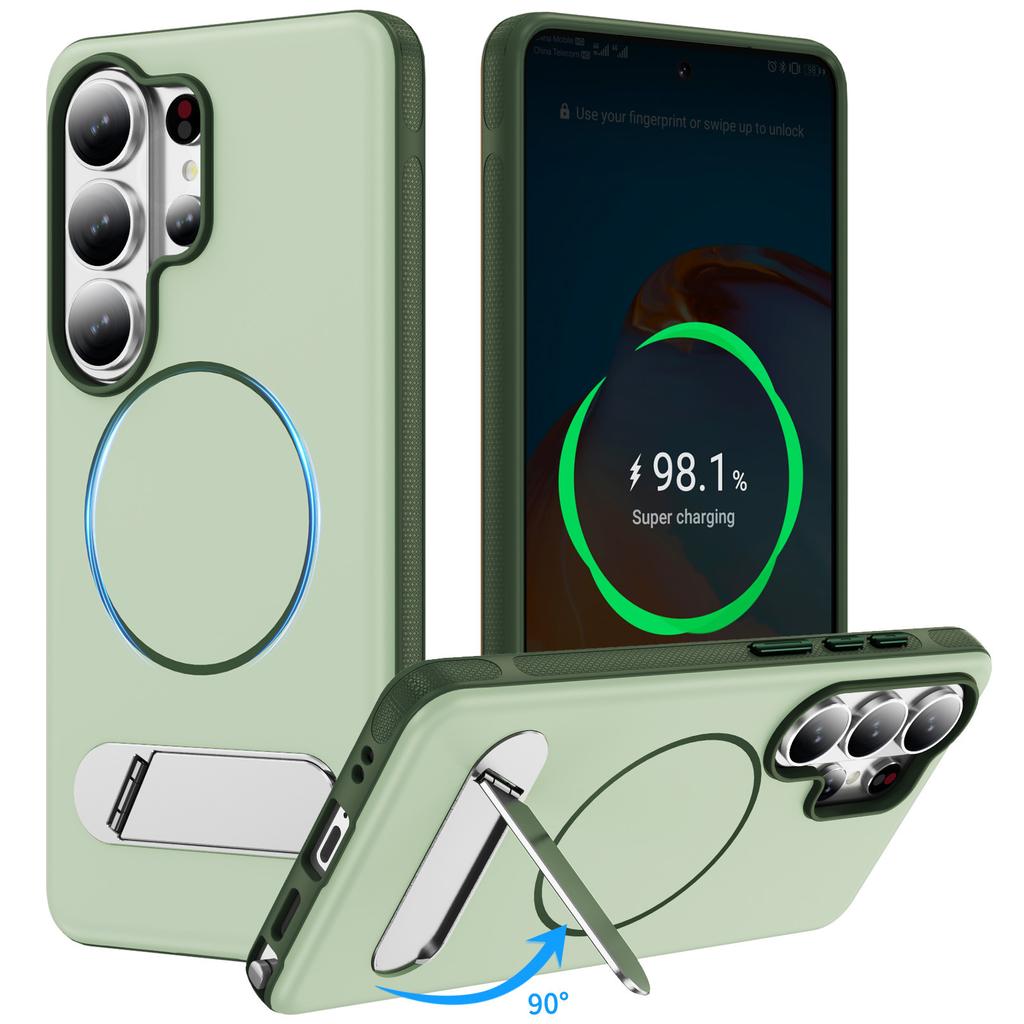 Applicable To Samsung S26ultra Magnetic Mobile Phone Case S25FE One-word Bracket S24plus Anti-drop Protective Case