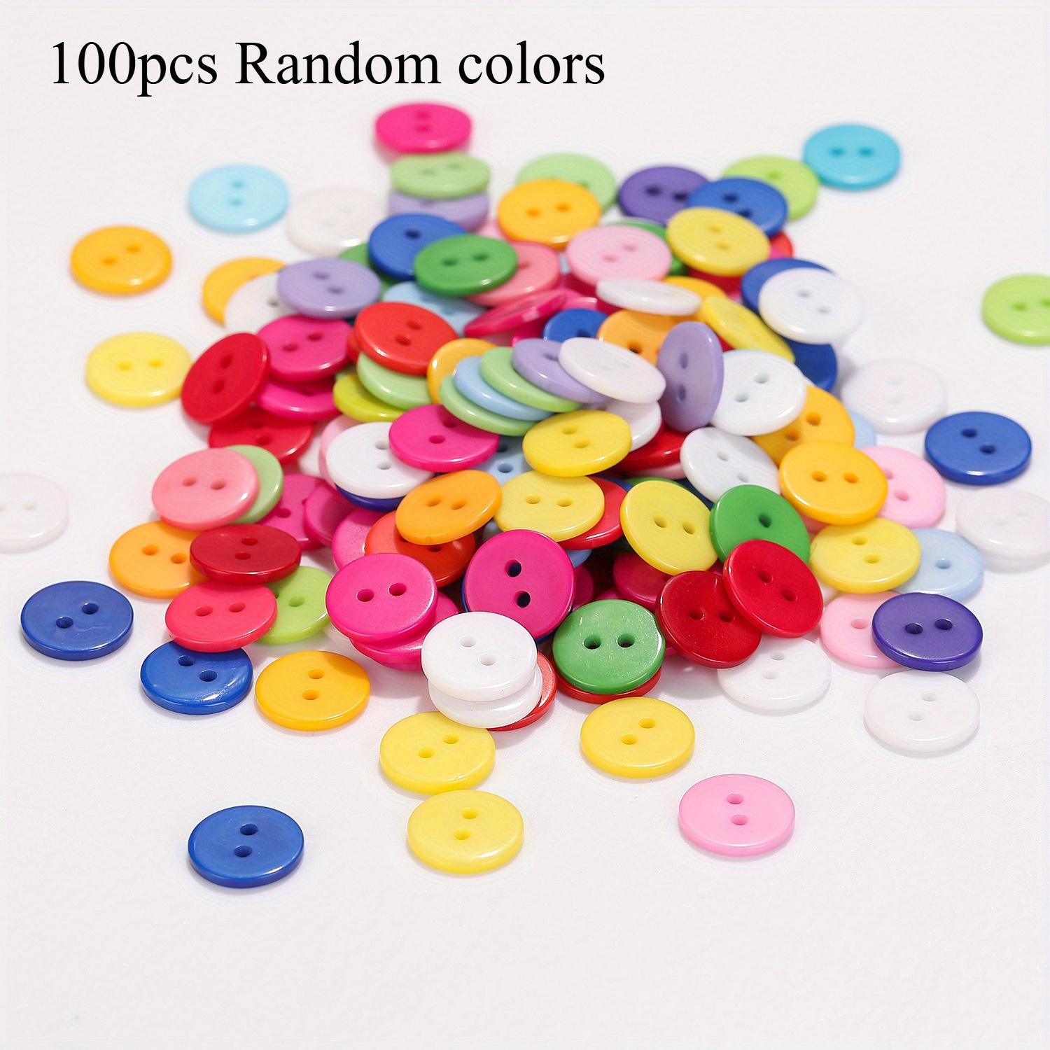 

Яркие 100/300/500 шт. Пуговицы из смолы смешанных цветов с 2 отверстиями, 9 мм - Прочные и простые в использовании для шитья и рукоделия своими руками