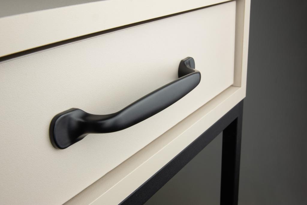 10 X Furniture Handle Black 128 Mm Metal