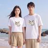 FivePlus Summer Cat Print Couple T-Shirt