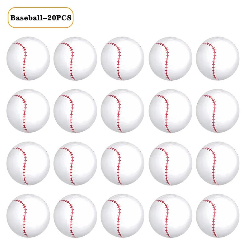 1-20PCS Inflatable Sports Balls Set Football Baseball Basketball Summer Beach Pool Party Toys for Kids Outdoor Water Play