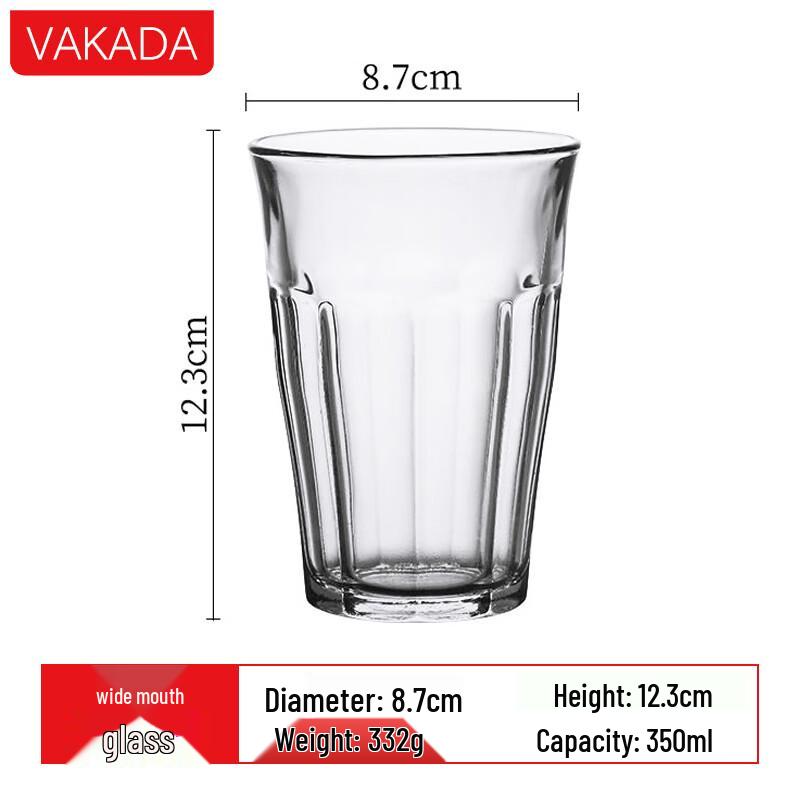 VAKADA Heat-Resistant Tempered Glass Coffee Cup