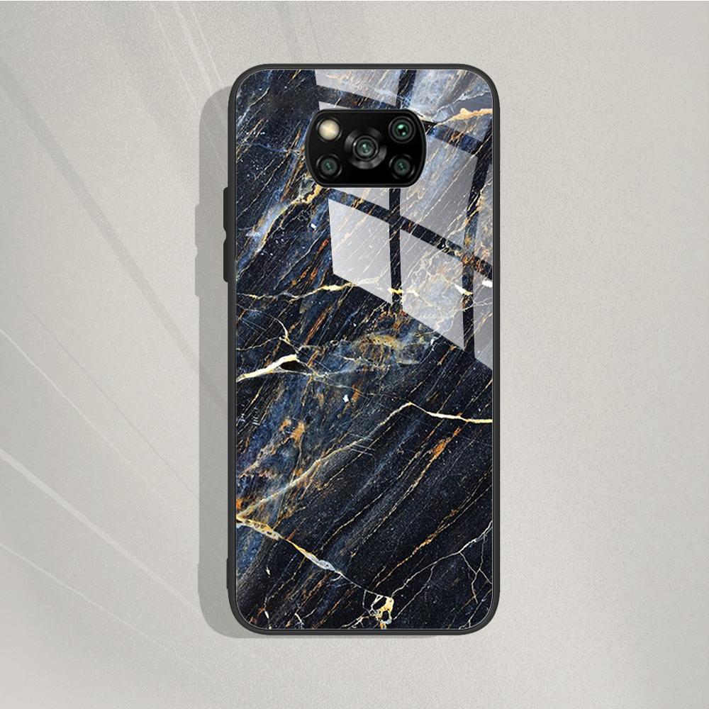 

For Xiaomi Poco X3 X 3 Pro NFC X3Pro Pocox3 Pro Stylish Painted Cover Tempered Glass Phone Case For Poco x3 Pro Back Cover Coque POCO X3 Pro