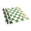 Chess Set Plastic Chess Board Set Desktop Artificial Leisure Game with Leather Checkerboard for Party Camping Relaxing