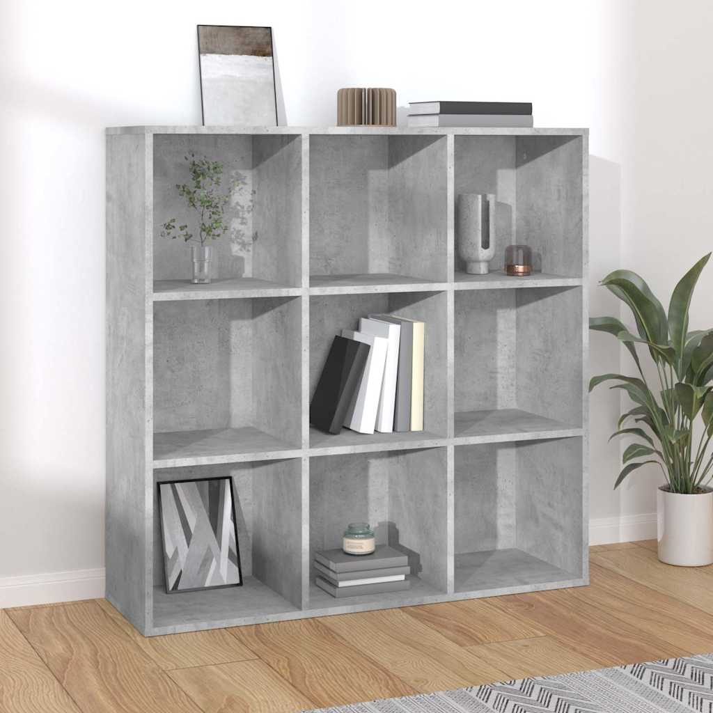 vidaXL Bücherregal Betongrau 98x29x97,5 cm Holzwerkstoff