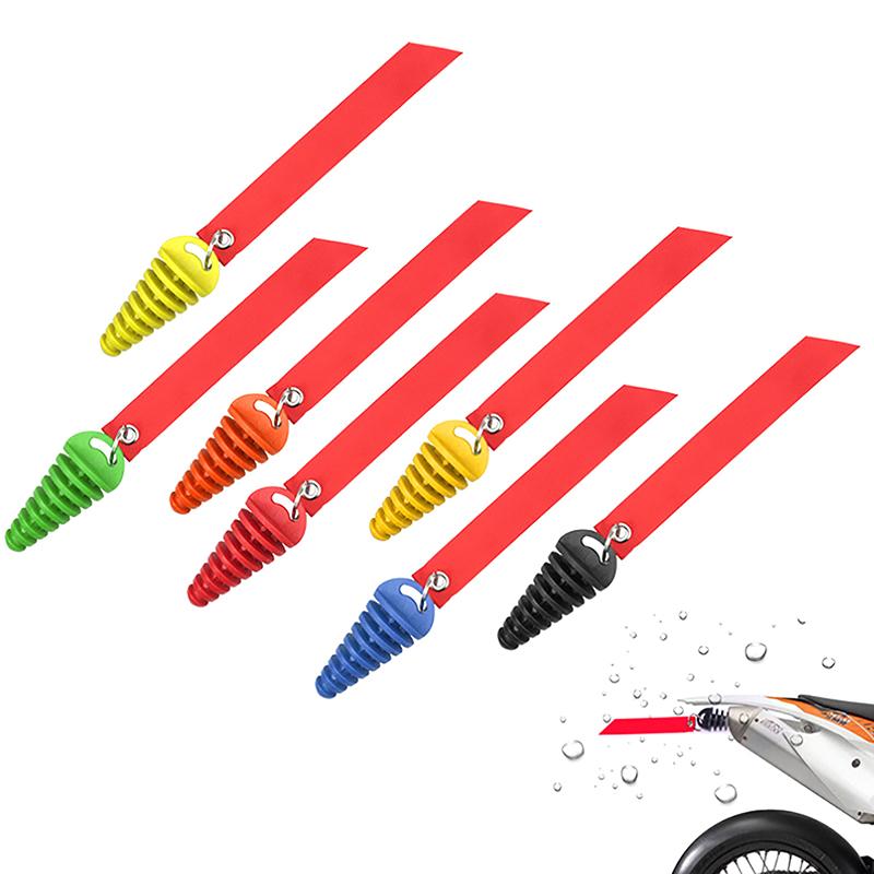 Exhaust Pipe Stopper Blow-Down Silencer Plug Exhaust Muffler Waterproof Wash Plug Silicone Off-Road Motorcycle Keychain