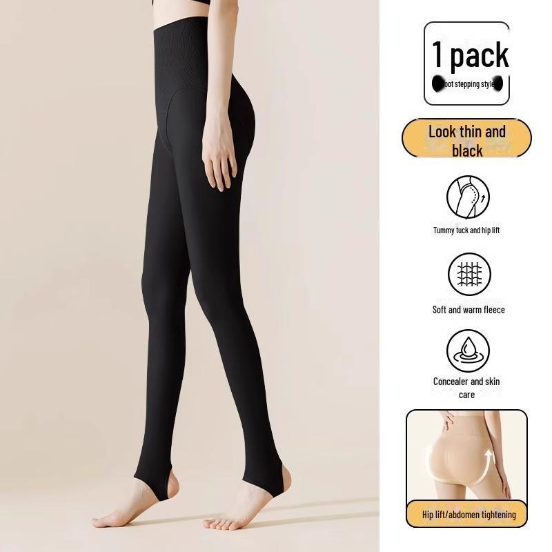 Plus Size Nude Leggings for Pear-Shaped Women - Velvet Pantyhose for Autumn & Winter