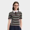 FILA Heritage Color Block Striped Vintage Polo Knit Top Women tops F11W638411FZA