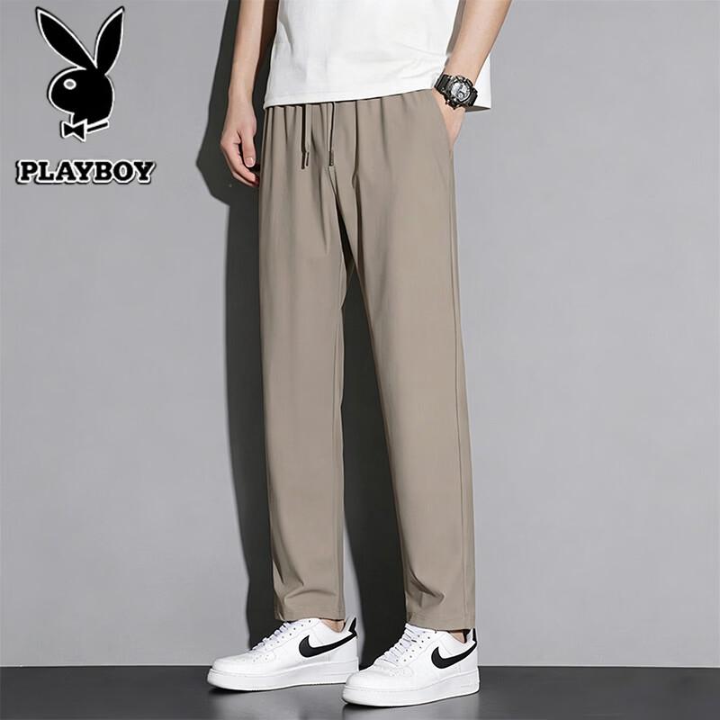 PLAYBOY Men s Quick-Dry Straight-Leg Casual Pants 4XL