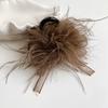Autumn and Winter New Style Super Fairy Feather Catch Clip Large Hair Volume Large Back of The Head Shark Clip Pure Desire Wind Hair Clip Headdress