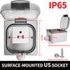 IP65 Waterproof Outdoor Electrical Box- Universal Mounting (Surface/Flush) Junction Box for Bathroom, Kitchen, Weatherproof DIY