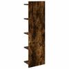 Wall Shelf Smoked Oak 30 x 15 x 100 cm Wood Material