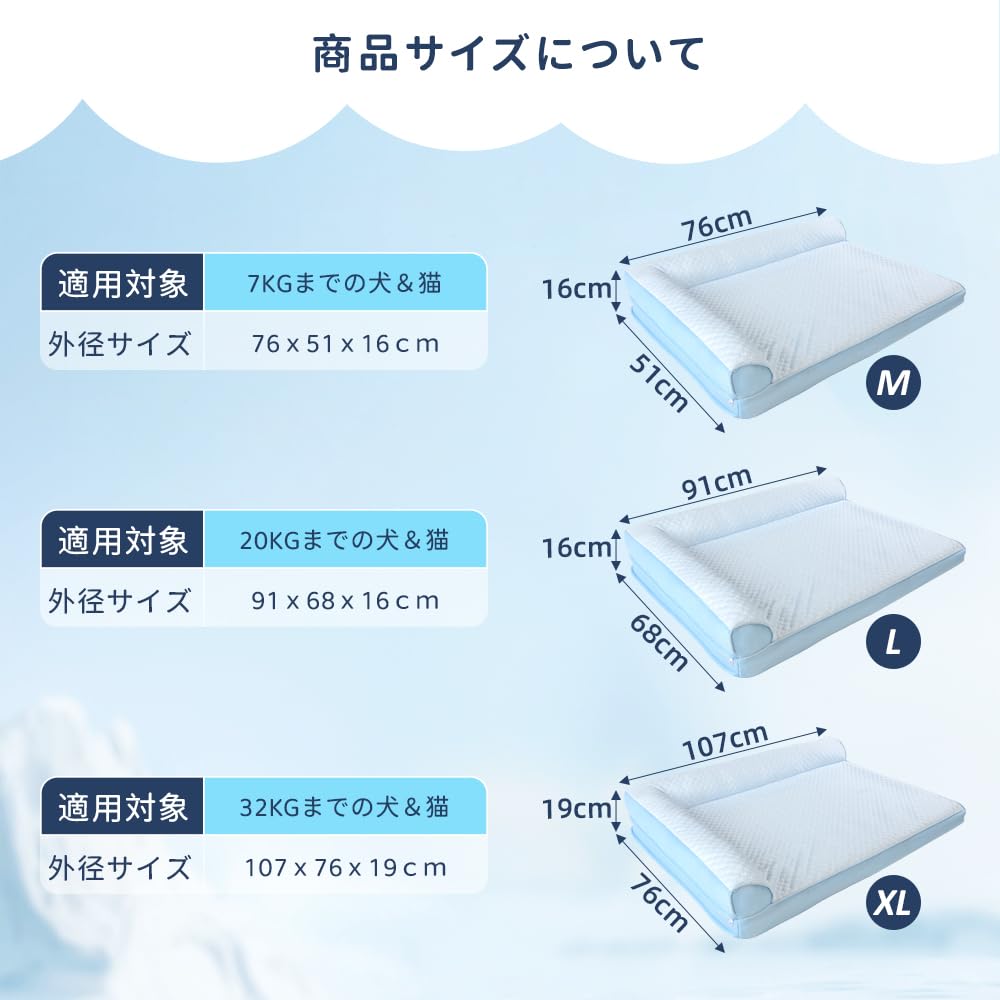 Dog Bed Pet Sofa Cooling Bed in Fluffy Dog Suitable for Senior Prevents Suitable for and Multiple Small Cooling Peto-Raifu Cushion, Bed, Summer,