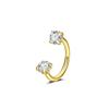 Horseshoe Nose Rings Stainless Steel Rianbow Cz  Nose Stud Lip Eyebrow Helix Ear Piercing Body Jewelry