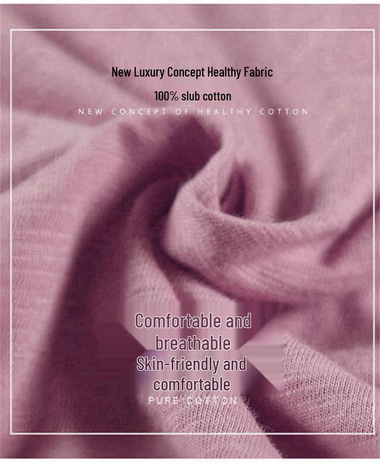 Women's Korean Style Loose Bamboo Cotton V-Neck Printed Half-Sleeve T-Shirt