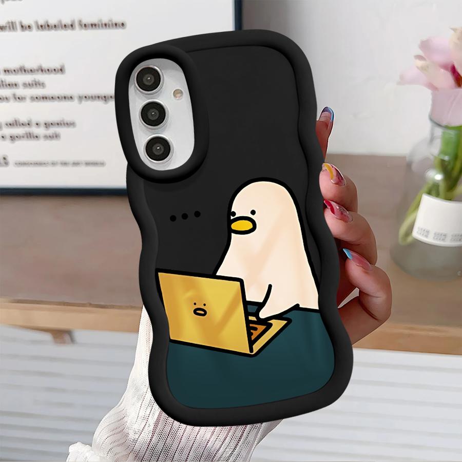 Cute Duck Soft Phone Cover Case for Samsung Galaxy A11 A12 A13 A21s A14 A16 A52 A15 A33 A05 A03 A04 A06 A22 A53 A23