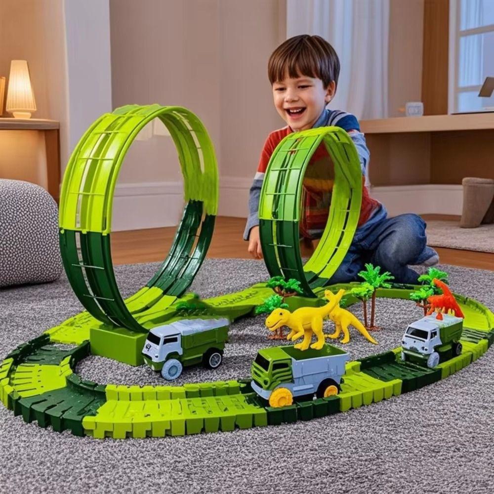 

Railway Toy Climbing Track Train Dinosaur World Dinosaur Track Car Electric Track Toy Kids Toy 1Pc car