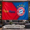 Wall Hanging Tapestry Custom NameBayern Munich Pattern Personalized Printed Fabric Wall Decor