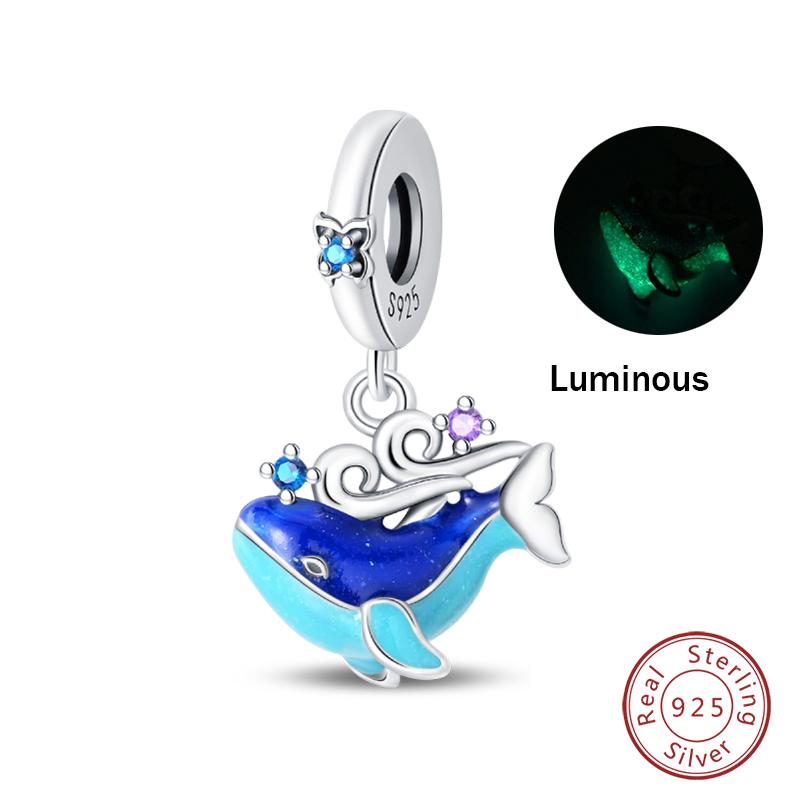 Copper Luminous Apple Lantern Elf Deer Pendant Balloon Rainbow Donut Charms Beads Fit Qikaola Bracelets Diy Jewelry