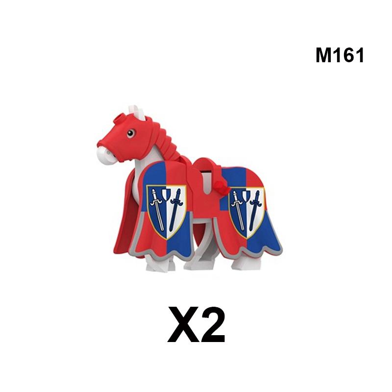 Military Building Blocks Medieval Solider Knights Equipments Mount War-Horse Wolf Flag Vests Shields Fiery Dragon Mini Brick Toy