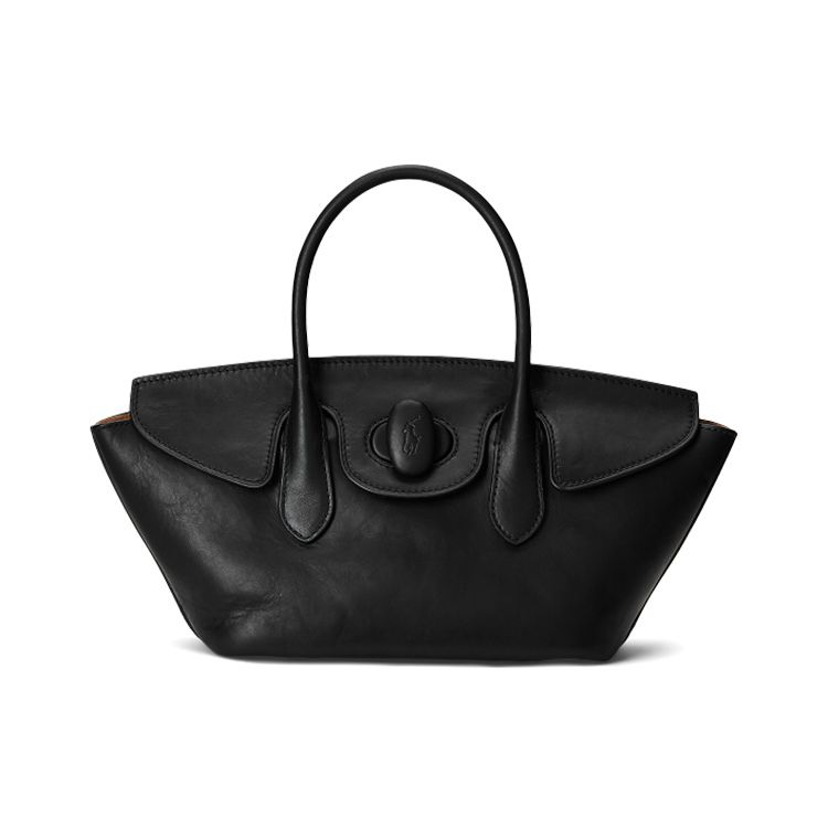 

Polo Ralph Lauren Bellport Solid Color Turn-Lock Closure Fixed Pony Embossed Pattern Leather Tote Bag Medium Women handbags Black WAPOBAG08920054 Basic Set (Bag+Dust Bag)