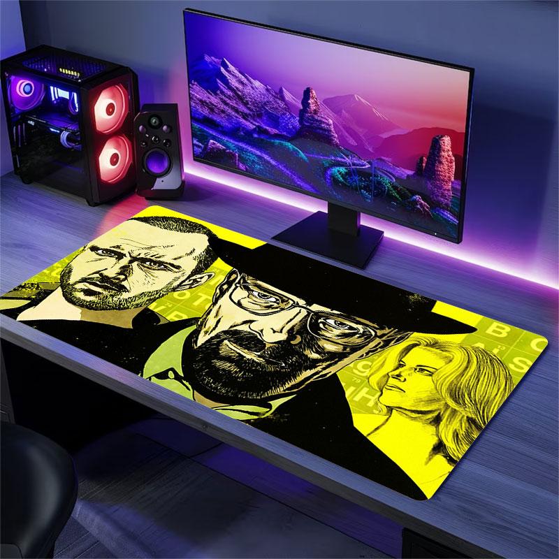Breaking Bad Mouse Pad, Large Gaming Desk Mat, Non-slip XXL Mousepad for Laptop & Tablet, Mini PC Playmat with Stitched Edges
