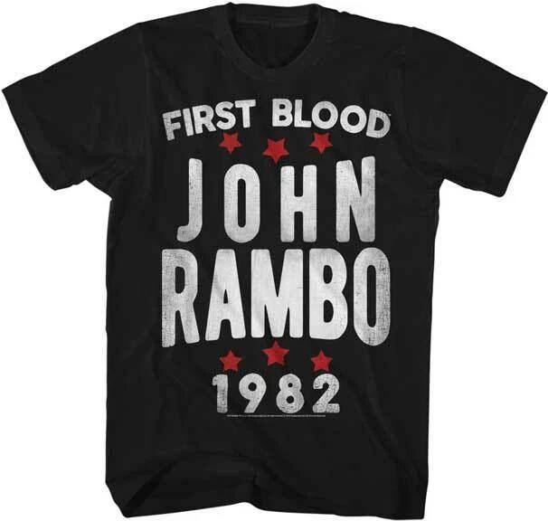Rambo First Blood John Rambo 1982 Men s T Shirt 80 s Movie Merch 4XL