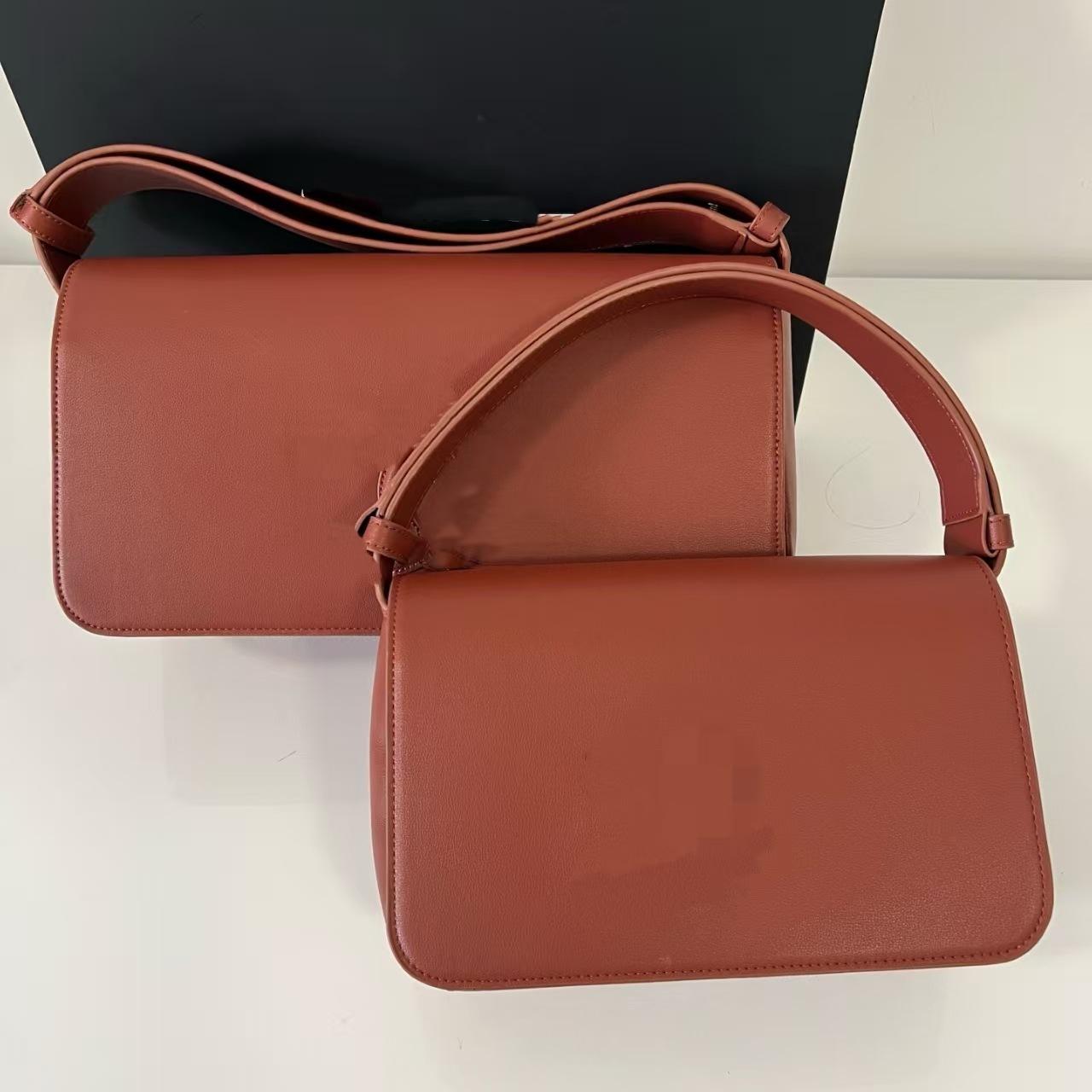 New Fashion Versatile Daily Temperament Small Square Bag Shoulder Bag Simple Hand Carry Women s Bag Spot small size 25*16cm коричневый
