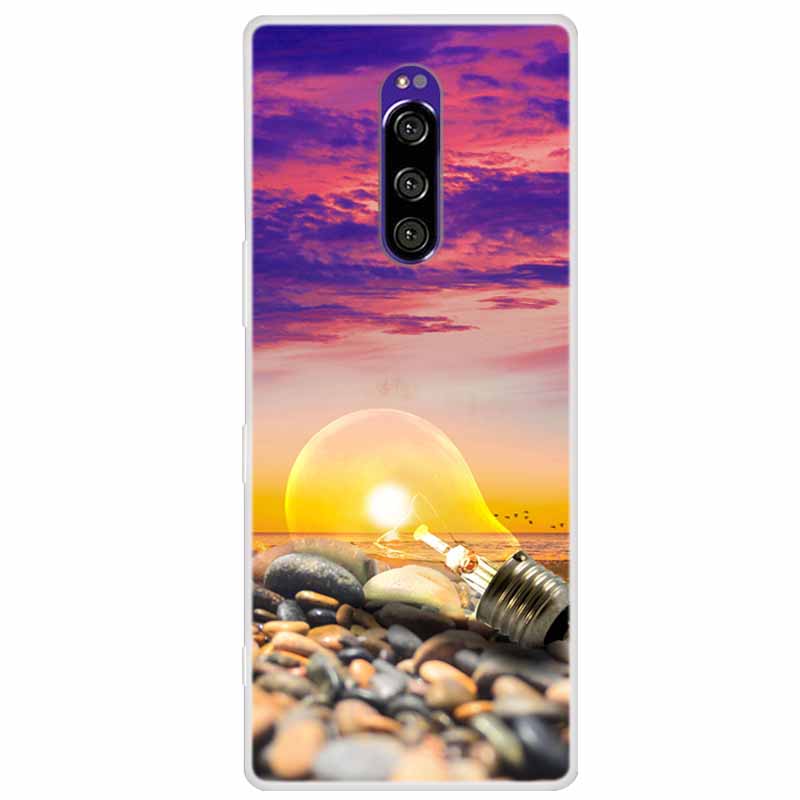 For Sony Xperia 1 Case Luxury Animals Transparent Cover for Sony Xperia1 XZ4 SO-03L SOV40 J8110 J9150 J8170 Phone Shells Covers