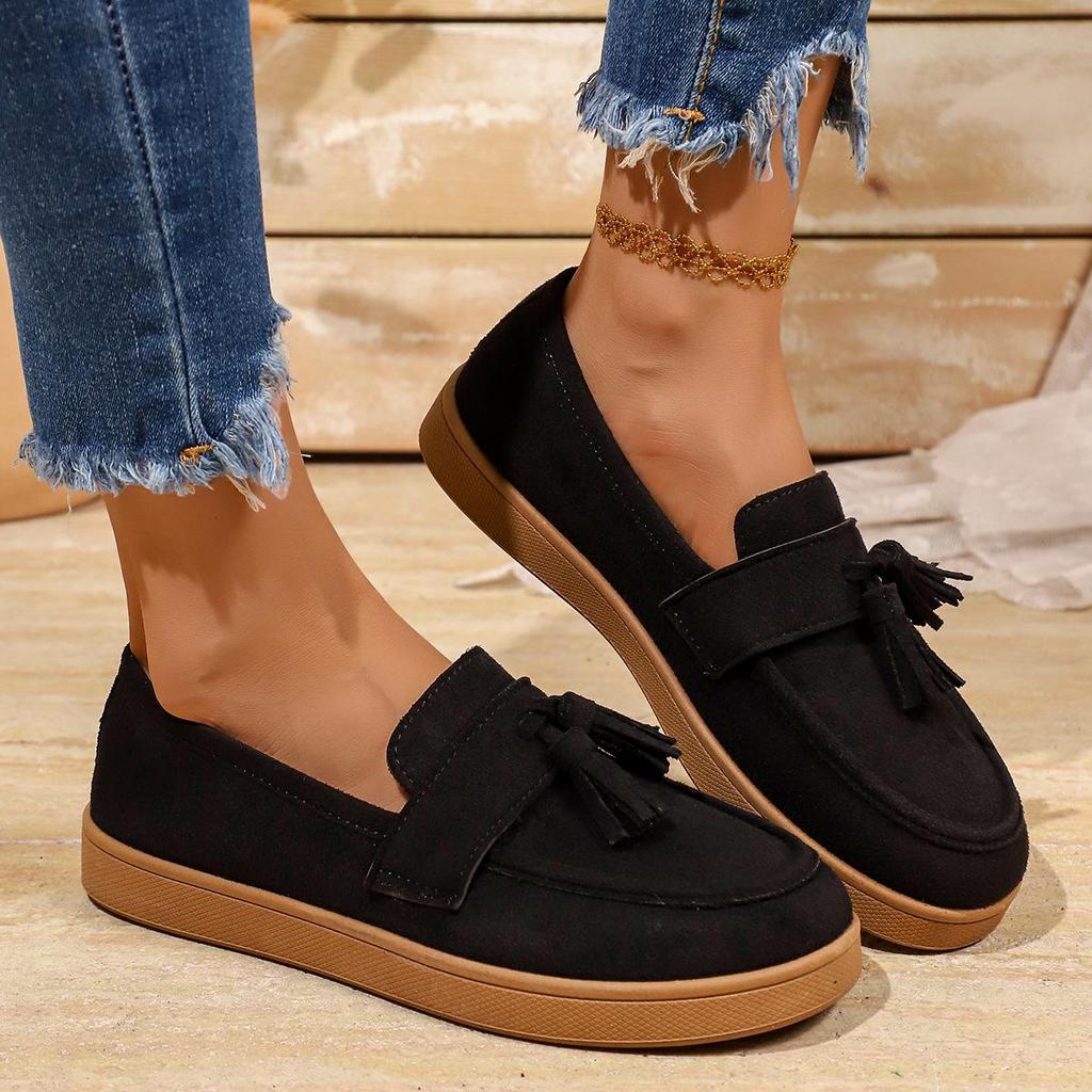 Mocassini da Donna Taglie Forti a Punta Tonda Slip-on - Scarpe Piatte Stile Estivo