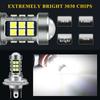 2PCS H7 H8 H11 Car Fog Lamp 9005 HB3 9006 HB4 27SMD White LED Bulbs Car Driving Running Light DRL 12V