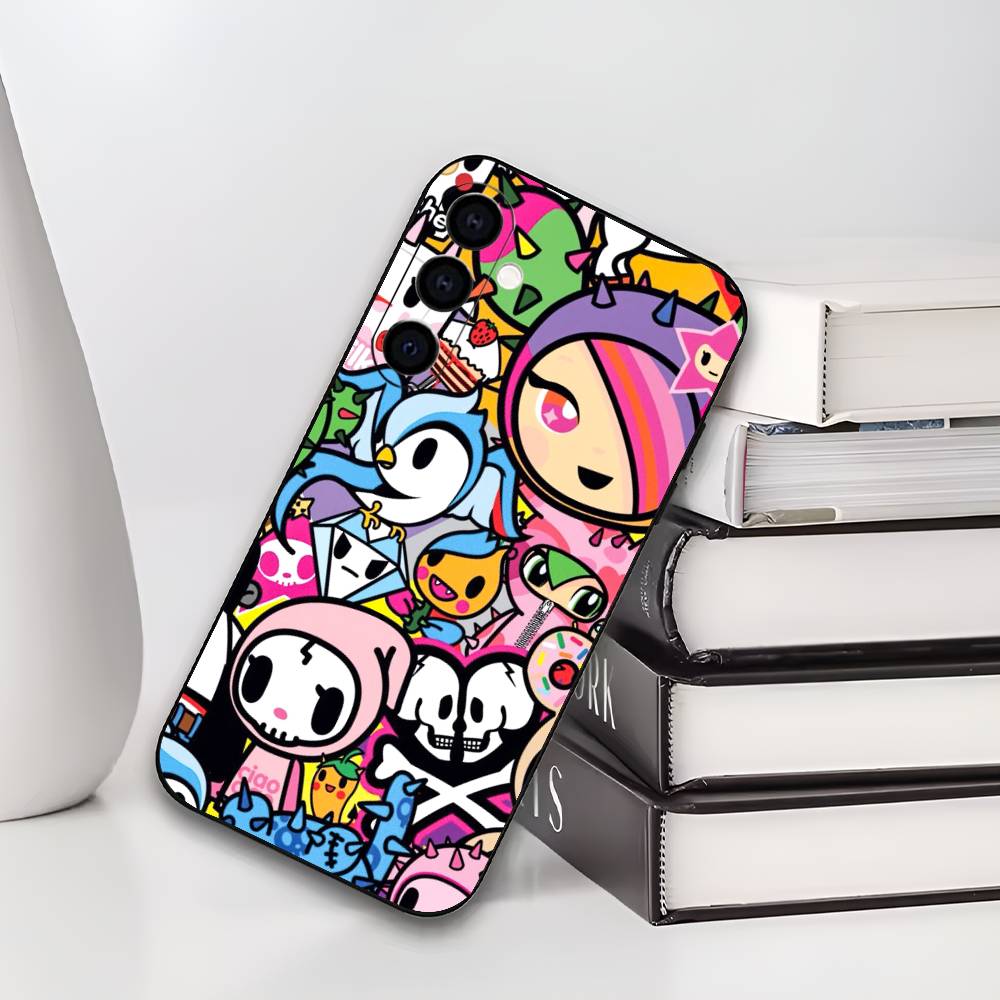 Japan T-Tokidokis Phone Case For Samsung Galaxy A73,A72,A71,A70,A53,A52,A51,Soft Silicone Black Cover