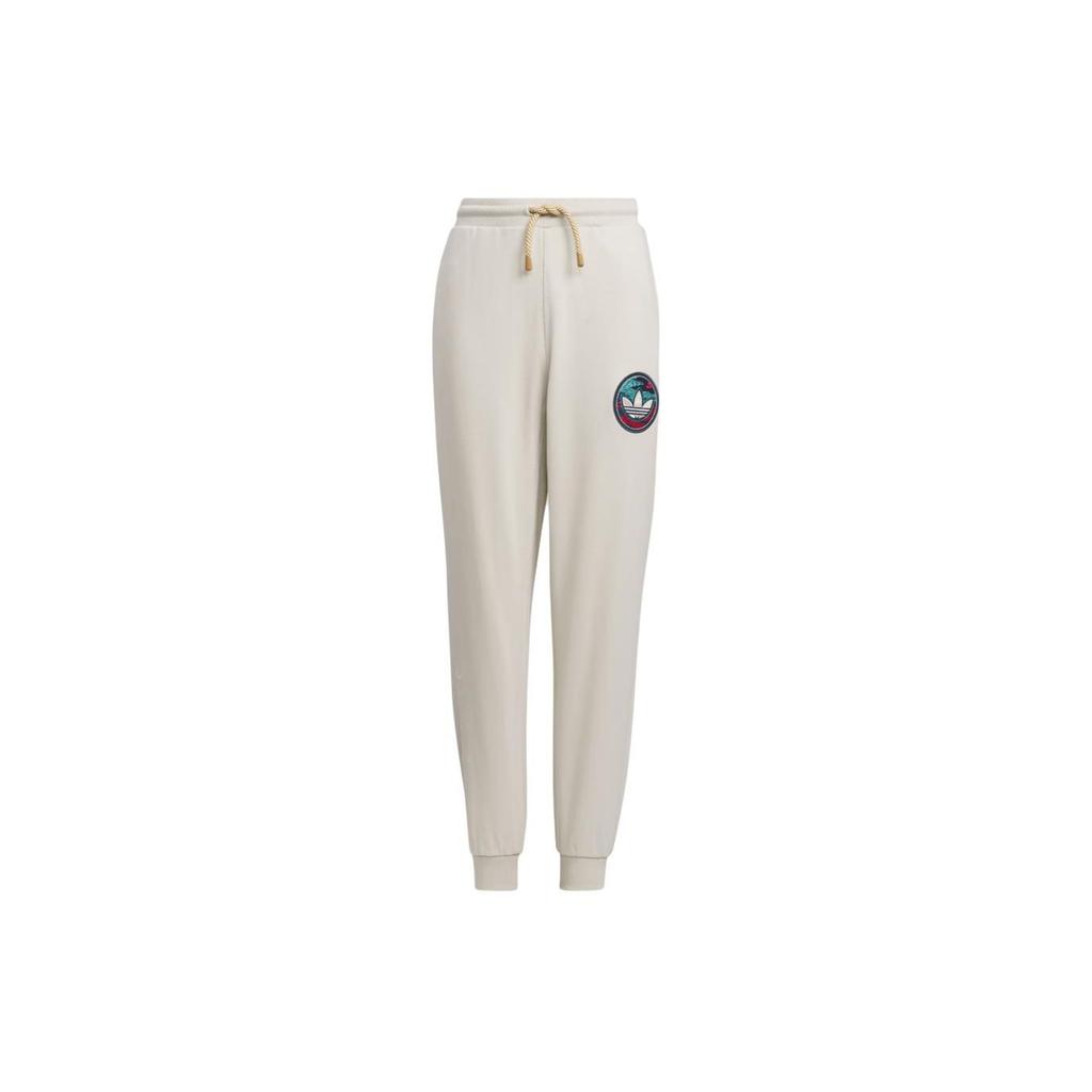 Adidas Originals X Feifei Ruan Collaboration FW23 Logo Drawstring Cuff Knit Sports Pants Kids Bottoms White IW7651