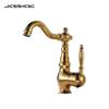 Brass gold bathroom basin sink faucet deck mounted Single handle hot and cold water mix tap Golden faucets Chrome