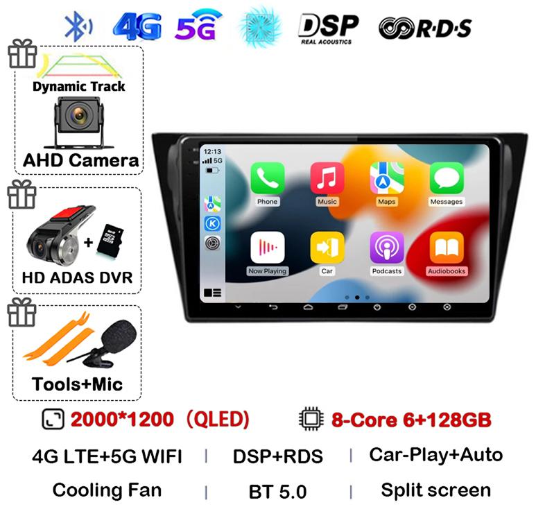 Android 14 Wireless Carplay Auto For VW Volkswagen Bora 2016 2017 2018 Car Radio Autoradio Stereo Multimedia Video Player Audio