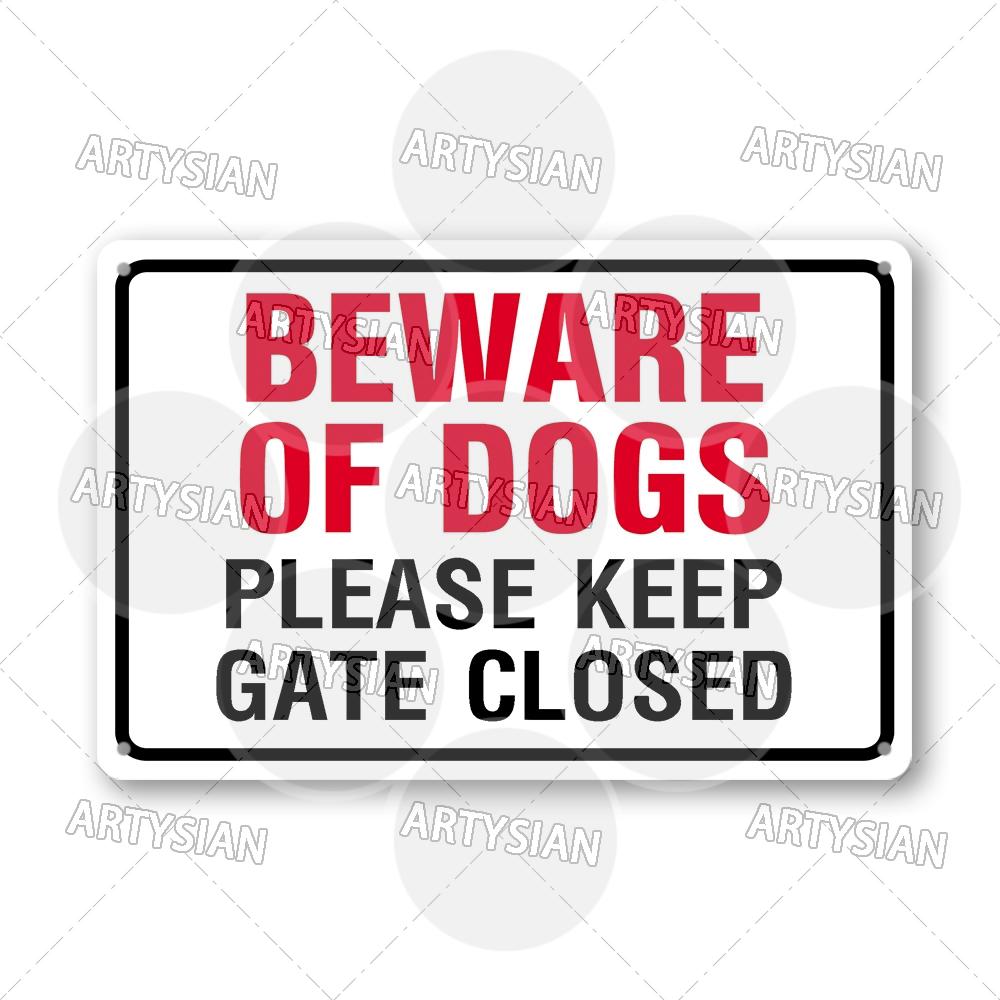 No Dogs Allowed Metal Sign Beware of Dog Private Property Warning Plaque Alert Dog-Free Zone Security Keep Dogs On Lead