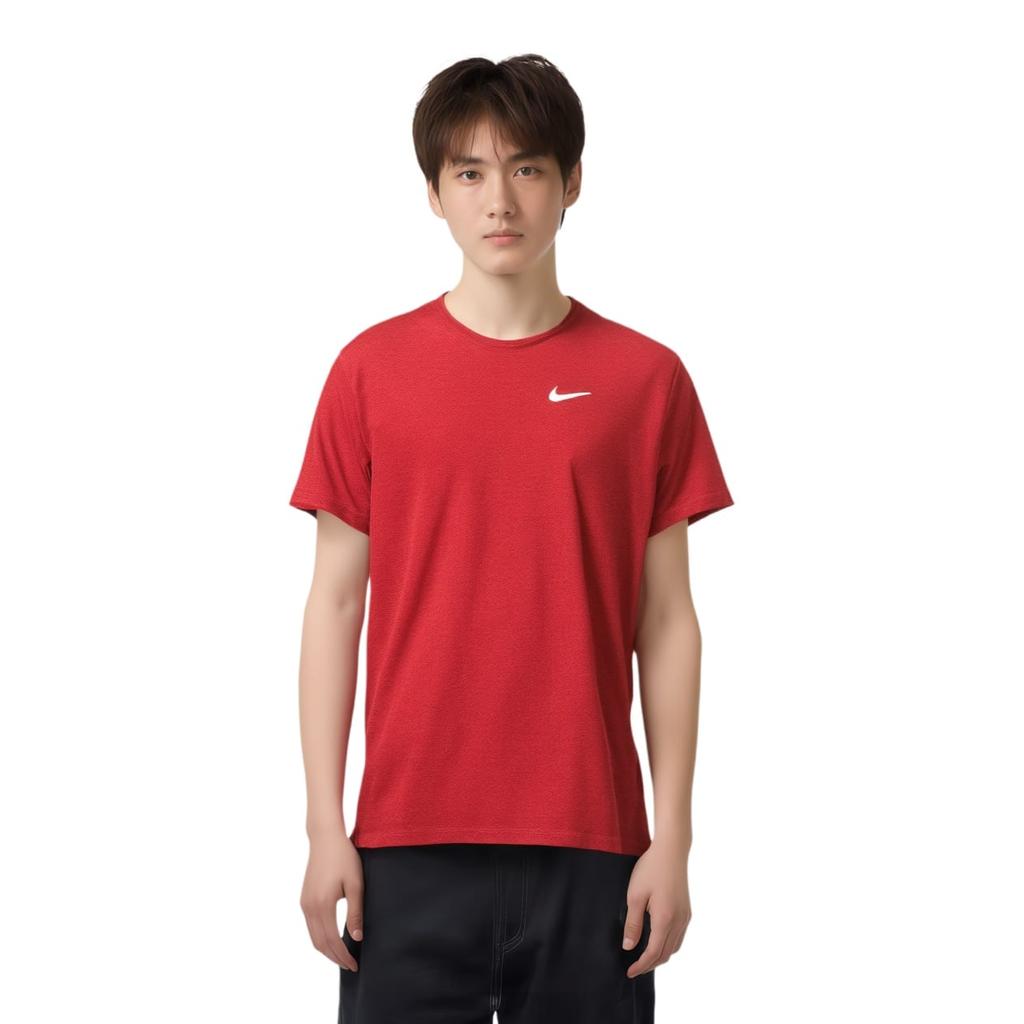 Nike Dri Fit T Shirts Unisex Red Crew Neck Moderate DV9316-677