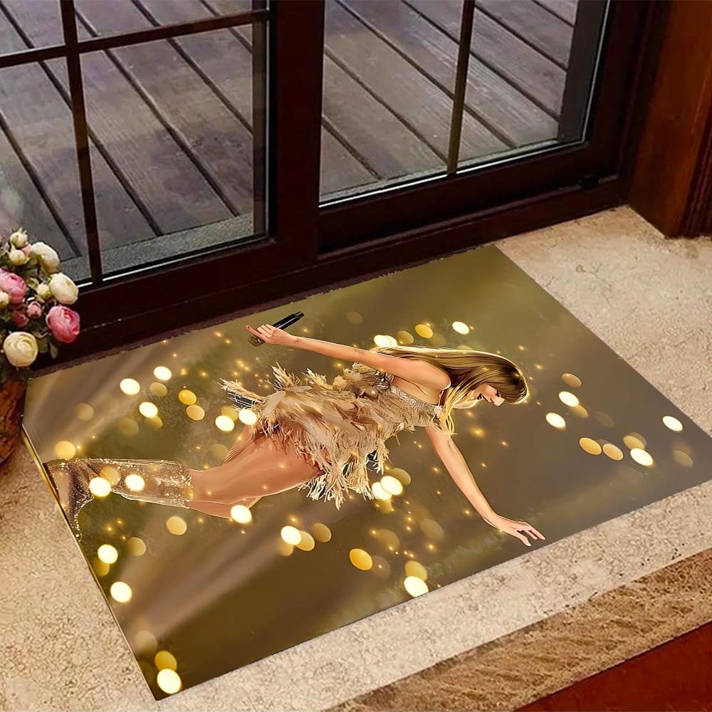 Taylor Swift's Glittery Performance Floor Mat Perfect for Decorate room Bedrooms Dining Room Playrooms Antislip Carpet Decorate Offices