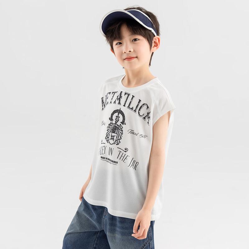 Duoduojia Rock Print Boys  Mesh Sports Vest 120