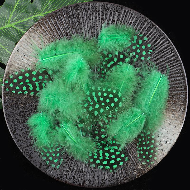 Plumes à Pois Naturelles pour Accessoires de Bâtonnet Jouet pour Chat DIY - 50 pcs.