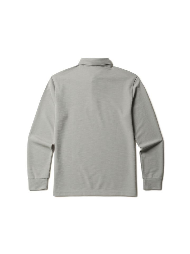OLZEN Men'S Slub Waffle Collar Long Sleeve Tee_Zbg1Tt1202Lgn