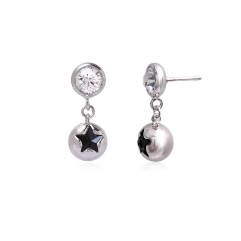 

Insahee Ball Women s Earrings Black Silver Needle 925 Silver Drop Ring ONECOLOR