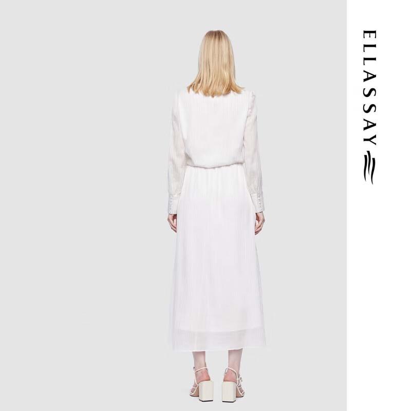 ELLASSAY Elegant Silk Blend Long Pleated Skirt