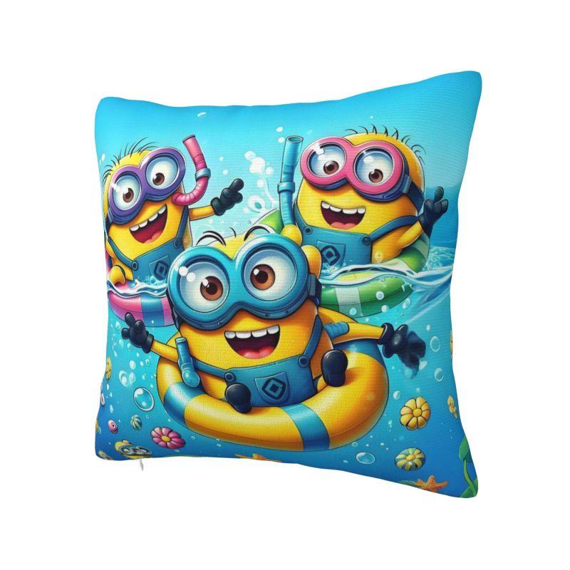 Custom Cartoon Minions Throw Pillow Sofa Anime Film Cute Luxury Cushion Cover Soft Pillowcase