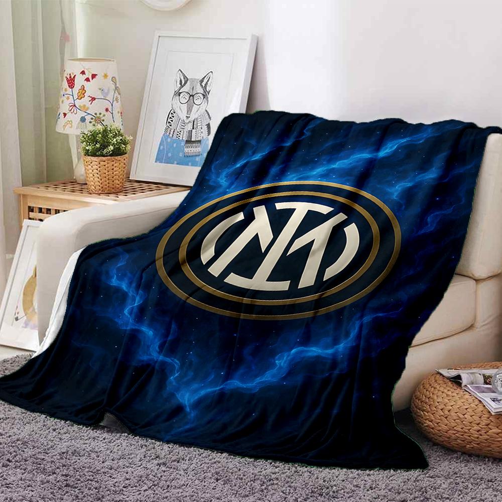 Coperte con Emblema Inter Milan Flanella Stampata Traspirante Calda Coperta da Divano per Casa Ufficio Coperte da Letto 0708a102