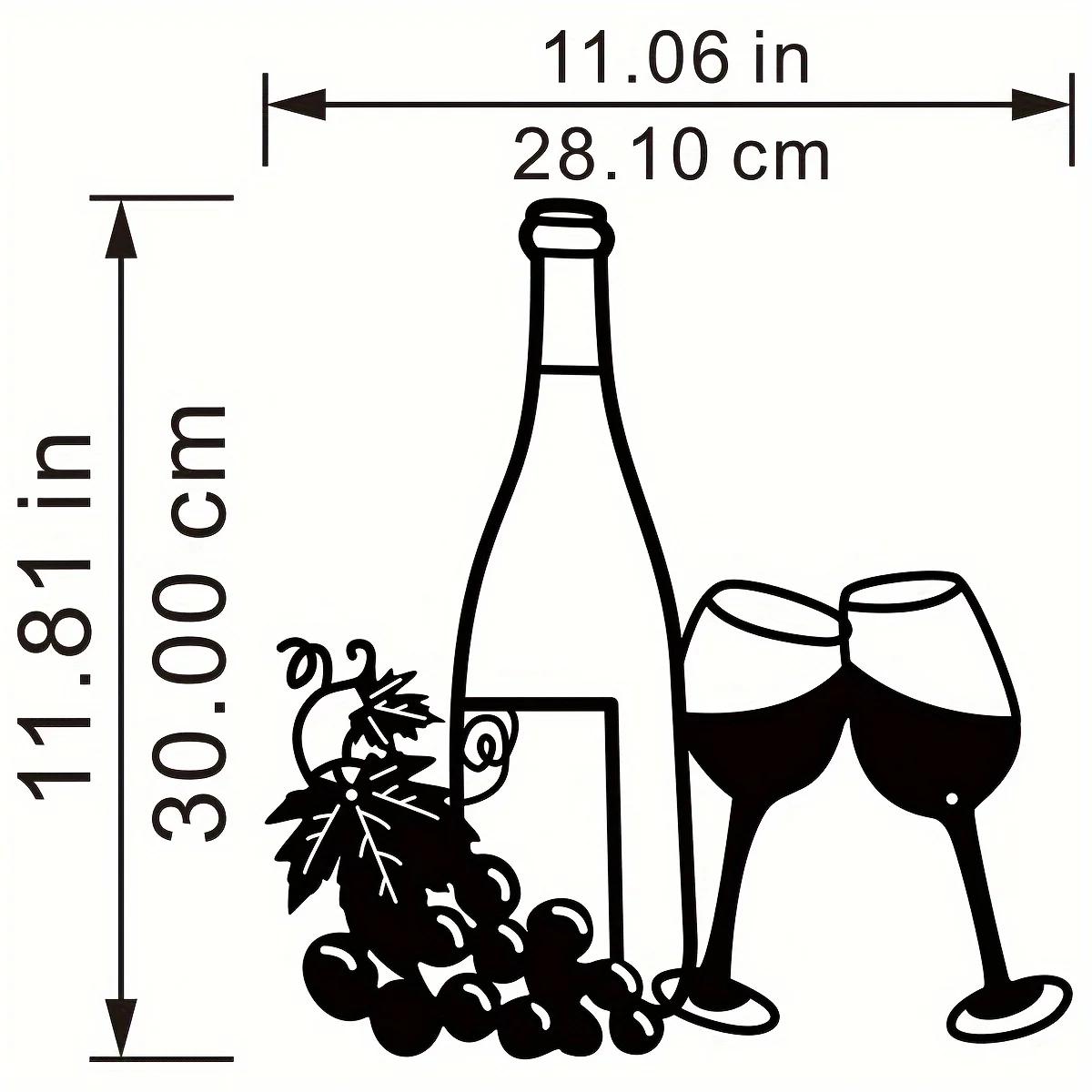 

1 шт., элегантный декор для стен из металлической бутылки вина и стекла для внутреннего и наружного использования - идеально подходит для гостиной, спальни и кухни чёрный