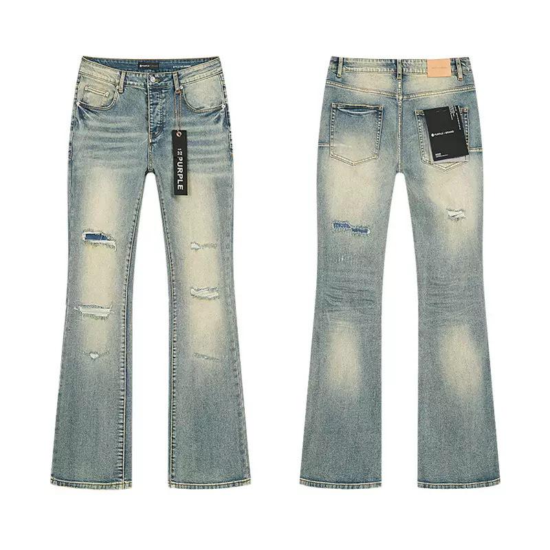 The BAY Paarse Merk Slim Fit Micro Flare Elastische Jeans voor Lente en Herfst 34