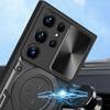 Slide Camera Protection Armor Cases For Samsung Galaxy S24 S23 S22 Ultra S21 Plus S20 FE Magnetic 360 Rotate Holder Ring Cover